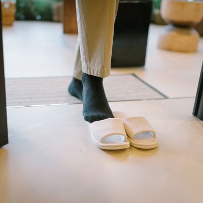 A pair of comfortable house slippers 400x400