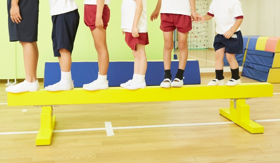 Children's shoes of different size