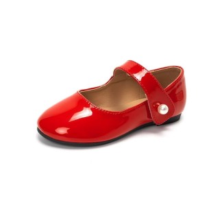 HEVA DDP – Classic Mary Jane Kids Shoes with Glossy Finish Red